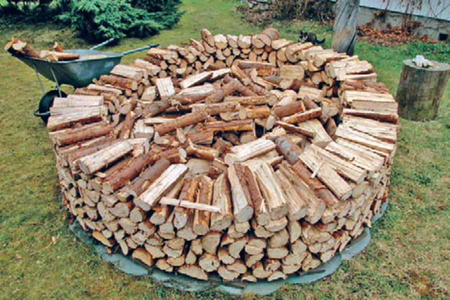 круговой метод укладки дров