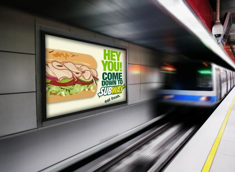 Размещение рекламы в метро